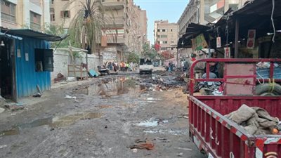 إخماد حريق هائل بـ10 أكشاك فاكهة وخضار في شبرا الخيمة