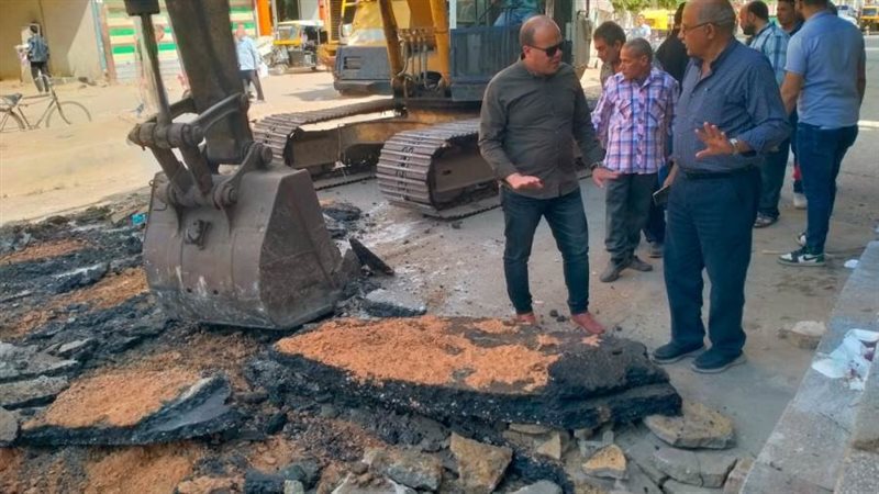 جانب من أعمال الرصف