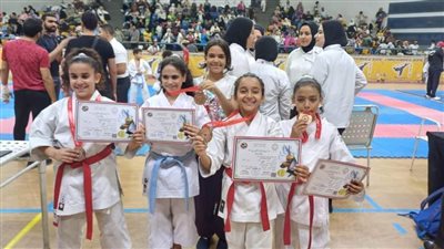 ناشئات الأهلى يحصدن المركز الثالث والميدالية البرونزية ببطولة الجمهورية كاتا جماعي