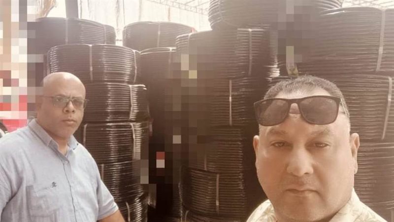 ضبط 10000 متر خرطوم