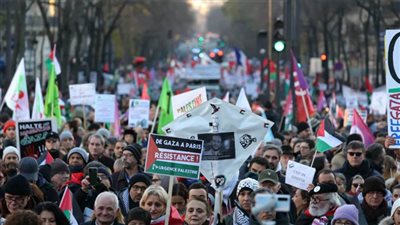 عاجل.. الآلاف يتظاهرون في باريس احتجاجًا على القصف الإسرائيلي على رفح الفلسطينية