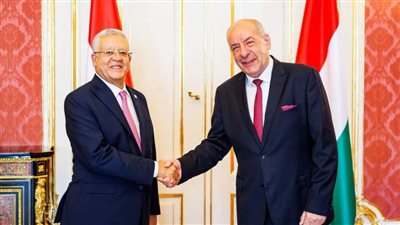 المستشار الدكتور حنفي جبالي رئيس مجلس النواب يلتقي  رئيس جمهورية المجر