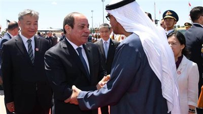 لقاء ودي بين الرئيس السيسي والشيخ محمد بن زايد