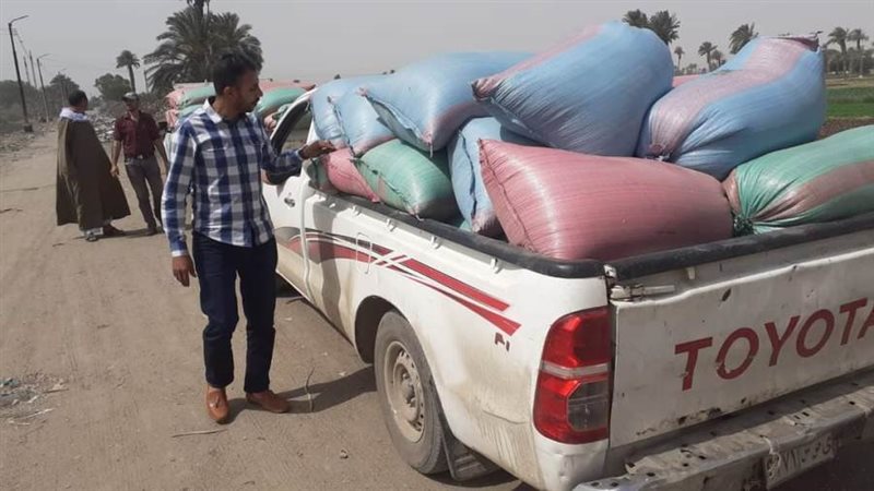 ضبط سيارة محملة بالقمح