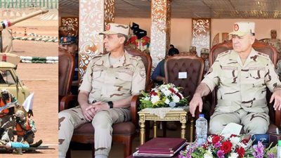 رئيس الأركان يشهد تنفيذ البيان العملى لإجراءات التأمين التخصصى لأحد تشكيلات الجيش الثالث 