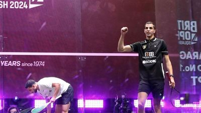  علي فرج يتأهل لنهائي بطولة بريطانيا المفتوحة للإسكواش