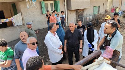 بالصور.. علاج 3883 طائرًا وماشية في قافلة بيطرية بالغربية