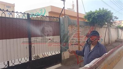 رفع الإشغالات وتطهير لجان الثانوية العامة بكفر الشيخ 