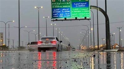 الأرصاد السعودية: أمطار متوسطة على منطقة المدينة المنورة