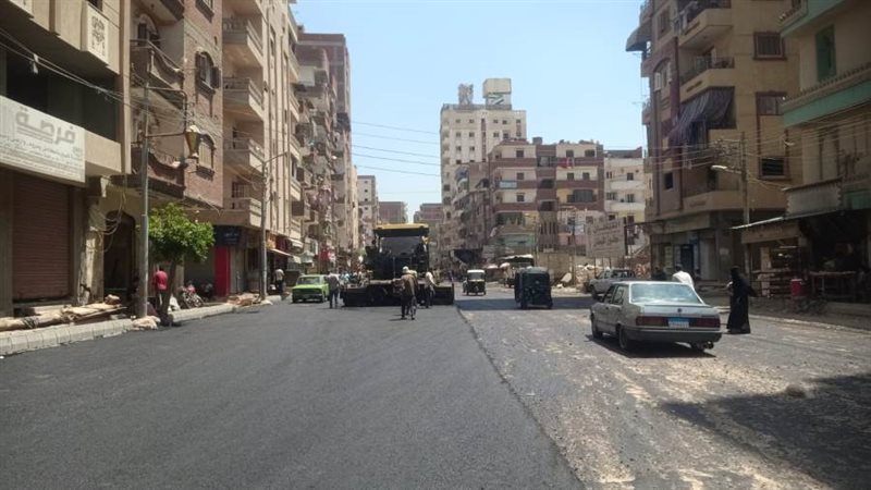 جانب من أعمال الرصف