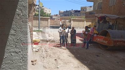 كفر الشيخ: بدء أعمال المرحلة الأولى لرصف شارع الشونة ببلطيم