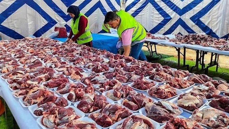 توزيع لحوم أضاحي