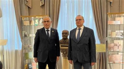 النائب العام يبحث مع مدير جامعة النيابة العامة الروسية تبادل الخبرات وبرامج التدريب المشترك