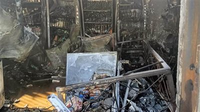 السيطرة على حريق محل بنادي الرواد بالشرقية 