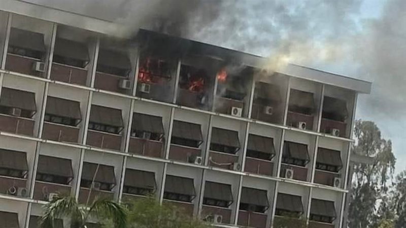 حريق كلية الطب بأسيوط