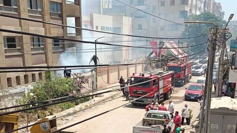 حريق بمدرسة ثانوية