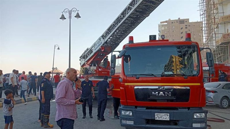 حريق برج ببنى سويف