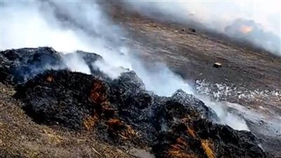  بالصور.. حريق يلتهم محتويات شونة كتان بالغربية 