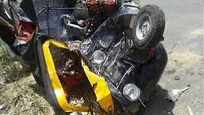 مصرع سائق ونجله في انقلاب توك توك بأسيوط