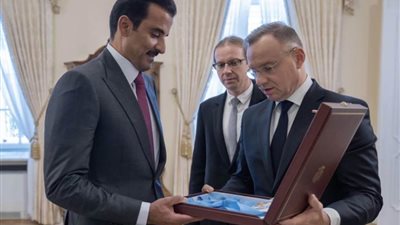 أمير دولة قطر يلتقي الرئيس البولندي