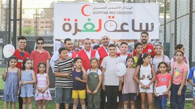 الهلال الأحمر المصري بالمنوفية ينظم فاعلية للتوعية بأهمية العمل الإنساني ودعم غزة