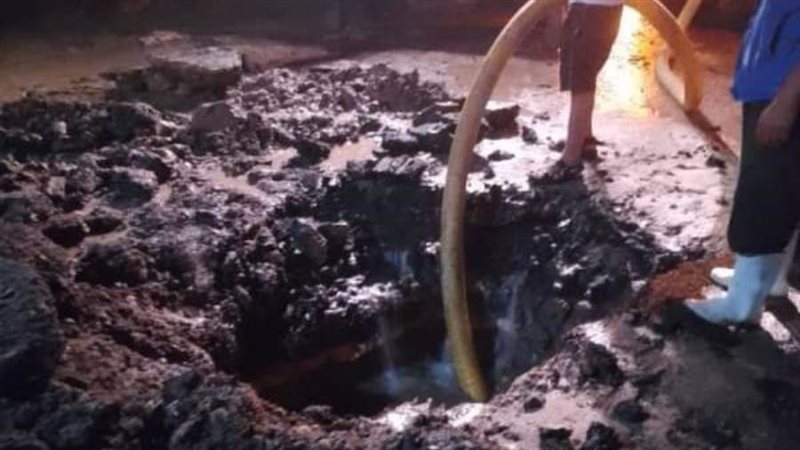 أعمال إصلاح خط مياه