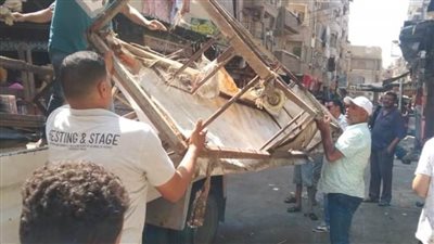 رفع 295 حالة إشغال طريق مخالف خلال حملات مكبرة بمركزي دمنهور وأبو حمص