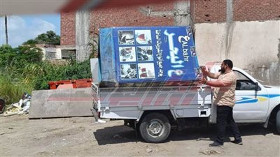 حملات مكبرة لإزالة الإشغالات برافد الطريق الدولي بكفر الشيخ 