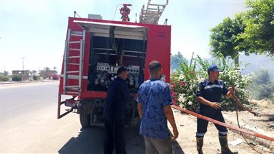 السيطرة على حريق بإحدى أراضي «الهيش والبوص»  بالقنطرة غرب الإسماعيلية 