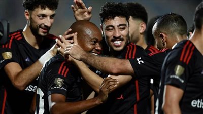 بالصور| احتفالات لاعبي الأهلي عقب الفوز على مودرن سبورت وتحقيق الفوز الـ14 على التوالي بالدوري