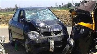 إصابة 6 أشخاص في تصادم سيارة وتوك توك بأسيوط 