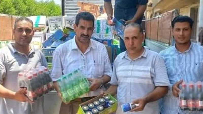 ضبط مواد غذائية وبويات