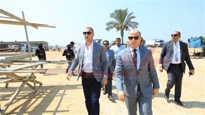 جولة تفقدية لمشروع تطوير منطقة مدخل عاصمة عاصمة كفر الشيخ
