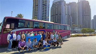 انطلاق أولى الوفود الطلابية لجامعة دمنهور للمشاركة في فعاليات مهرجان 