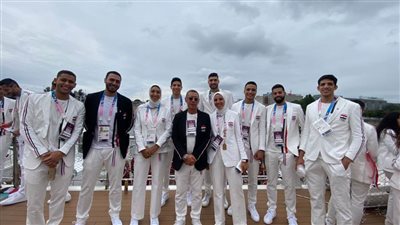 بعثة مصر الأولمبية تلتقط صورًا من داخل المركب