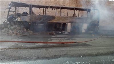 تحليل DNA لجثث حادث تصادم أتوبيس وسيارة نقل بصحراوي المنيا