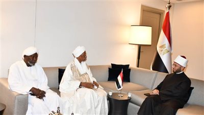 وزير الأوقاف أسامة الأزهري يلتقي مفتي تشاد 