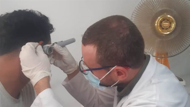 جانب من القافلة الطبية