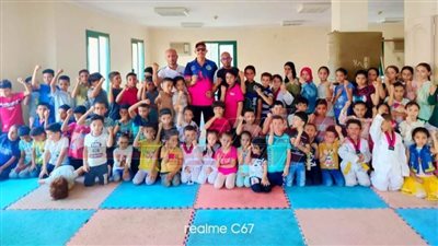 بدء تدريبات التايكوندو بمركز شباب برمبال بمطوبس في كفر الشيخ