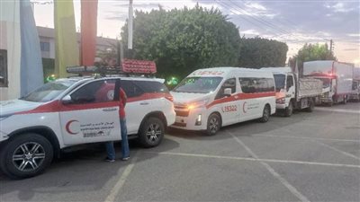 قافلة مساعدات للقرى المتضررة من السيول في الوادي الجديد