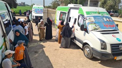 صحة دمياط: فحص 1301 مواطن ضمن قافلة طبية بمركز الزرقا