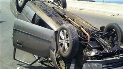 إصابة 3 أشخاص في حادث انقلاب سيارة بأسيوط 