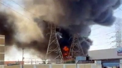 الكهرباء تعلن السيطرة على حريق محطة محولات إيتاي البارود بالبحيرة 