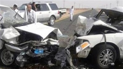 إصابة 13 شخصا في تصادم 3 سيارات بطريق الإسماعيلية القاهرة الصحراوي 