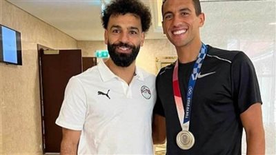 محمد صلاح يهنئ الجندي على ذهبية باريس 2024