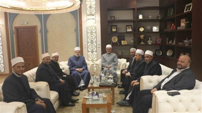 مفتي الجمهورية يستقبل وكيلَ الأزهر الشريف ورئيس جامعة الأزهر ورئيس قطاع المعاهد الأزهرية