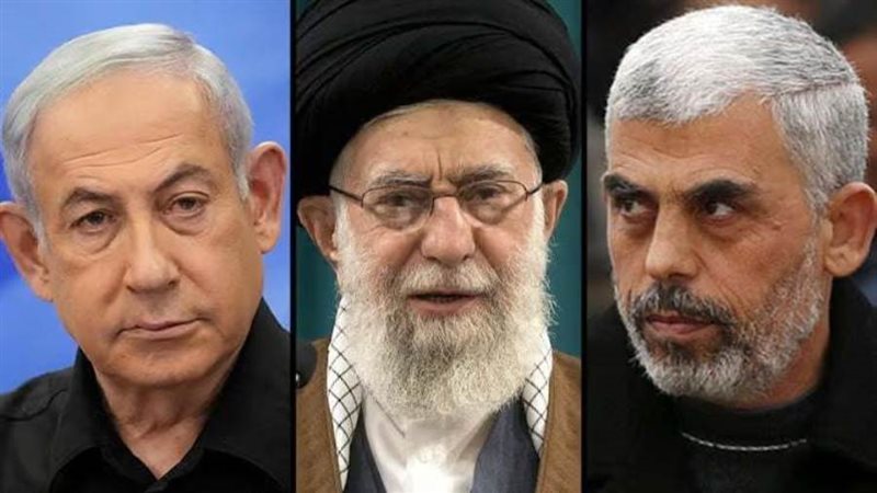 السنوار خامنئي ونتياهو