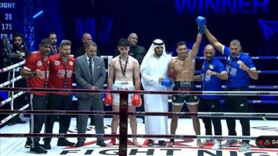 أحمد إسماعيل يحصد لقب بطولة العرب للمحترفين للمواي تاي بأبوظبي 