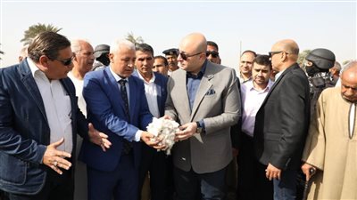 محافظ بني سويف يفتتح  موسم جني القطن  للعام 2024 بأحد حقول مركز ناصر