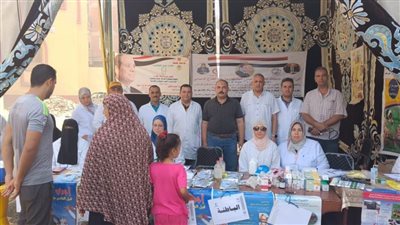 بالصور.. علاج 5647 طائرا ورأس ماشية في قافلة بيطرية بالغربية